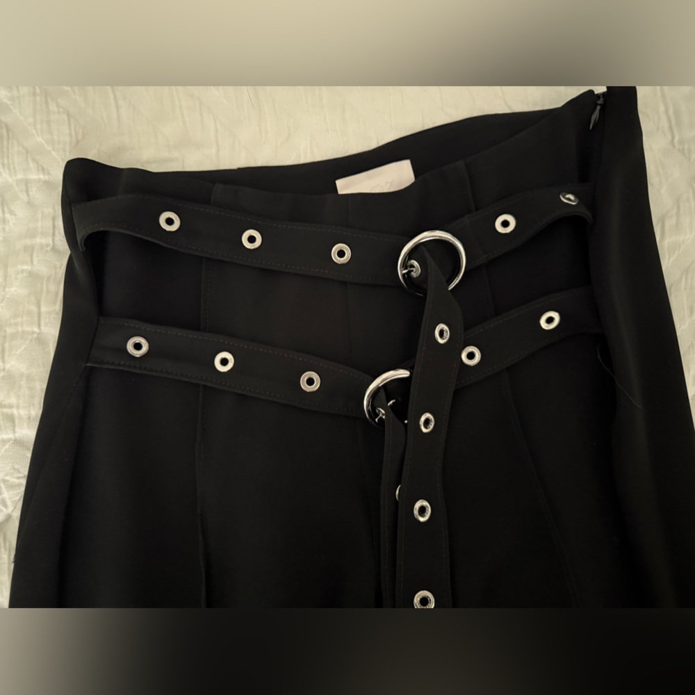 Cinq à Sept Black Belted Pants - Size 6 - Picture 4 of 6